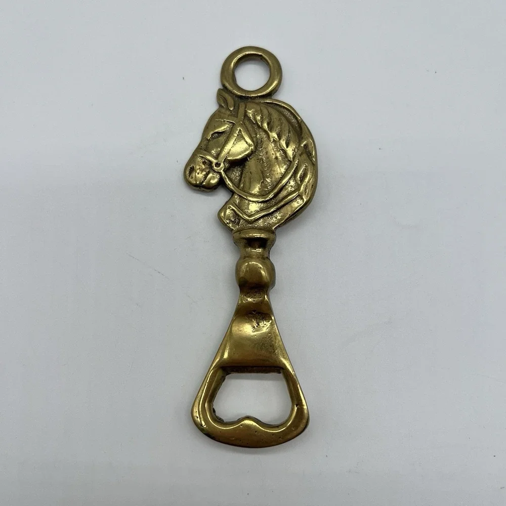 Antique House Of Global Art‎ Solid Brass Horse Head Bottle Opener Collectible